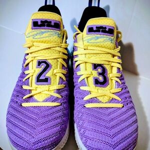 Kids Purple and Yellow Athletic Shoes